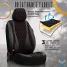 Καλύμματα Αυτοκινήτου Otom Emperor Design Universal Sued / Rachel / Δερματίνη Καπιτονέ Σετ Εμπρός / Πίσω 11 Τεμαχίων Μαύρο Με Κό