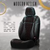 Καλύμματα Αυτοκινήτου Otom Emperor Design Universal Sued / Rachel / Δερματίνη Καπιτονέ Σετ Εμπρός / Πίσω 11 Τεμαχίων Μαύρο Με Κό