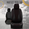 Καλύμματα Αυτοκινήτου Otom Emperor Design Universal Sued / Rachel / Δερματίνη Καπιτονέ Σετ Εμπρός / Πίσω 11 Τεμαχίων Μαύρο Με Κό