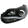 Φανάρια εμπρός led για Ford Focus (20011+) - μαύρα , με λάμπες (Η1) - σετ 2τμχ.