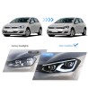 Μπροστινά Φανάρια Set Για Vw Golf VΙI (7) 12-17 Mk8 Golf Look Dynamic Start DRL & Φλας Μαύρα Full Led Με Μοτέρ VLand