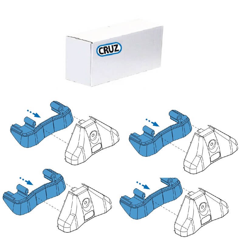 Ανταλλακτικά Λάστιχα CRUZ 932-005 Για Πόδια Optiplus Rail Σετ 4 Τεμάχια