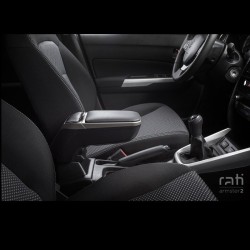 Κονσόλα Χειροφρένου Τεμπέλης Με Βάση Armster 2 Για Opel Agila B 08-14 / Suzuki Splash 08-12 Ασημί Χρώμα Σετ 2  Τεμάχια