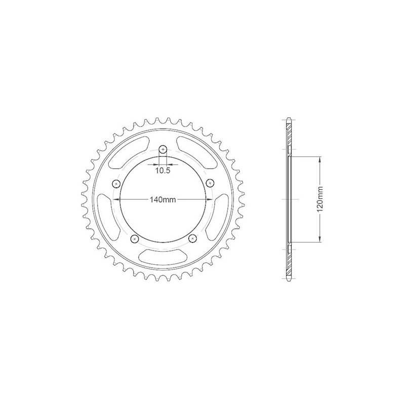 Γρανάζι Τροχού RK B5066-45 (1792) DL1000V-STROM'02-08,ST600GSXR'01-10,TRIUMPH600TT DAYTONA
