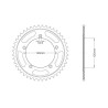 Γρανάζι Τροχού RK B5066-45 (1792) DL1000V-STROM'02-08,ST600GSXR'01-10,TRIUMPH600TT DAYTONA