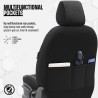 Καλύμματα Αυτοκινήτου Otom Moon Design Universal Βαμβακερό Ύφασμα / Rachel / Δερματίνη Σετ Εμπρός / Πίσω 11 Τεμαχίων Μαύρο MON-1