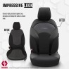 Καλύμματα Αυτοκινήτου Otom Moon Design Universal Βαμβακερό Ύφασμα / Rachel / Δερματίνη Σετ Εμπρός / Πίσω 11 Τεμαχίων Μαύρο MON-1