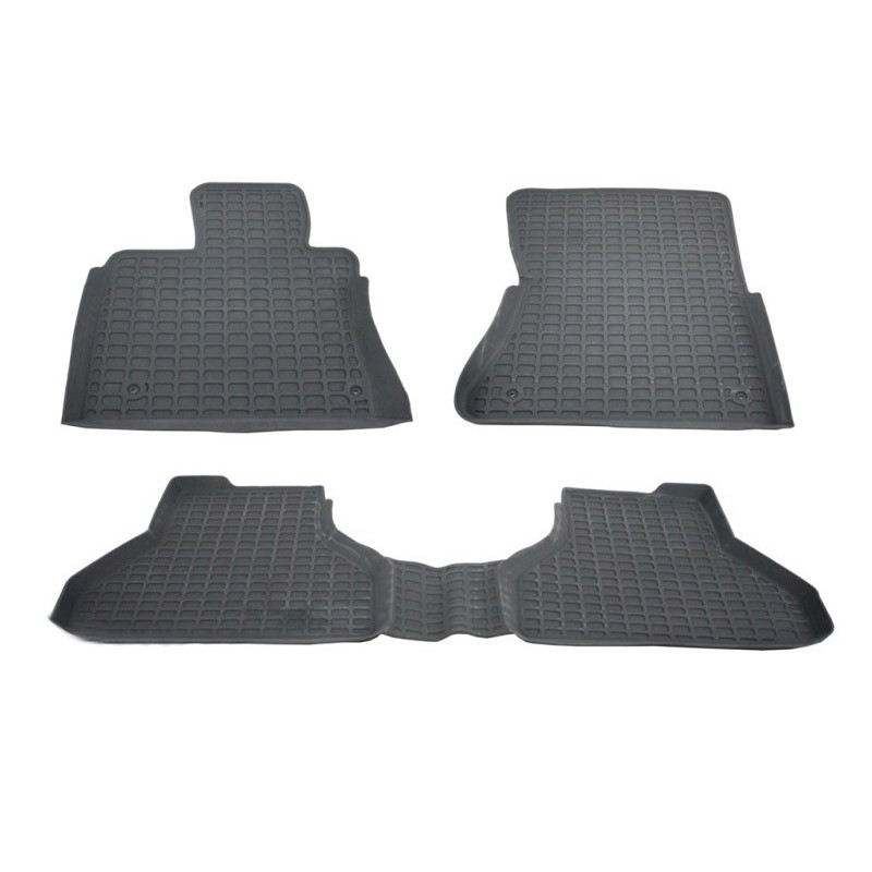 Πατάκια Σκαφάκια 3D Από Λάστιχο Για Bmw X5 E70 07-13, F15 13-18 / X6 E71 07-13, F16 15-19 "Star Diamond" 3 Τεμάχια Γκρι