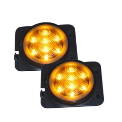Πλαϊνά Φλας Φτερού Για Jeep Wrangler JK 07-18 Φιμέ Led 2 Τεμάχια