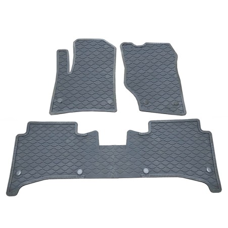 Πατάκια Σκαφάκια 3D Από Λάστιχο Για Porsche Cayenne 1 (9PA) (02-11) / VW Touareg 1 (7L) 02-10 "Star Diamond" 3 Τεμάχια Γκρι