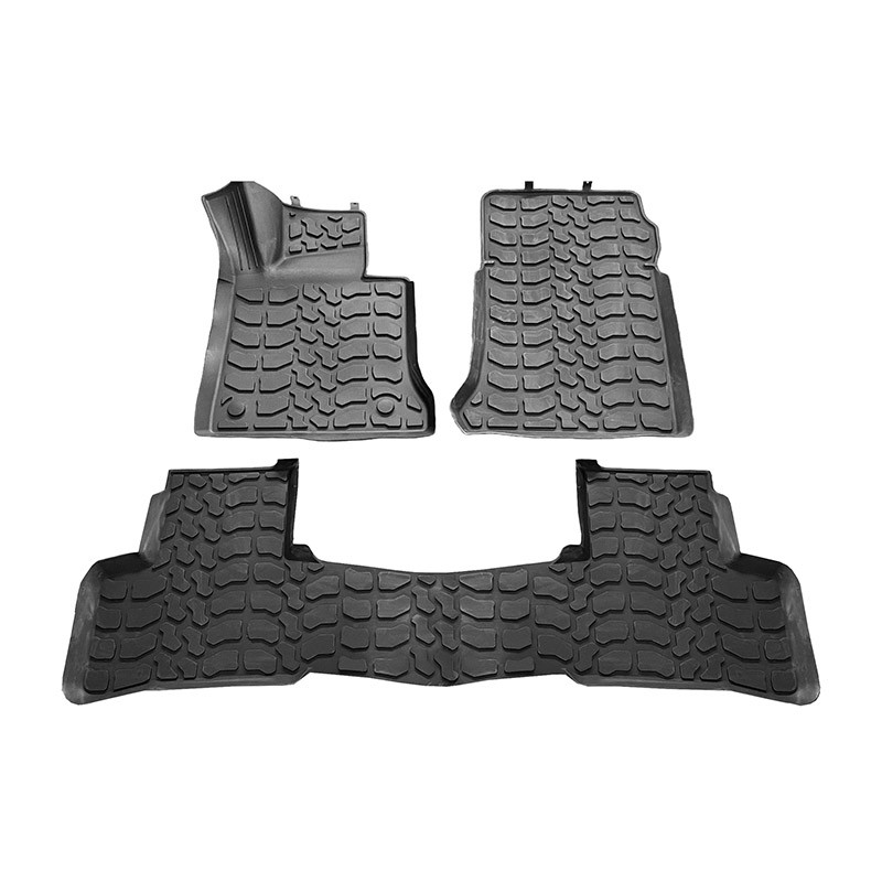 Πατάκια Σκαφάκια 3D Από Λάστιχο Για Mercedes-Benz GLK X204 08-15 "Star Diamond" 3 Τεμάχια Μαύρα