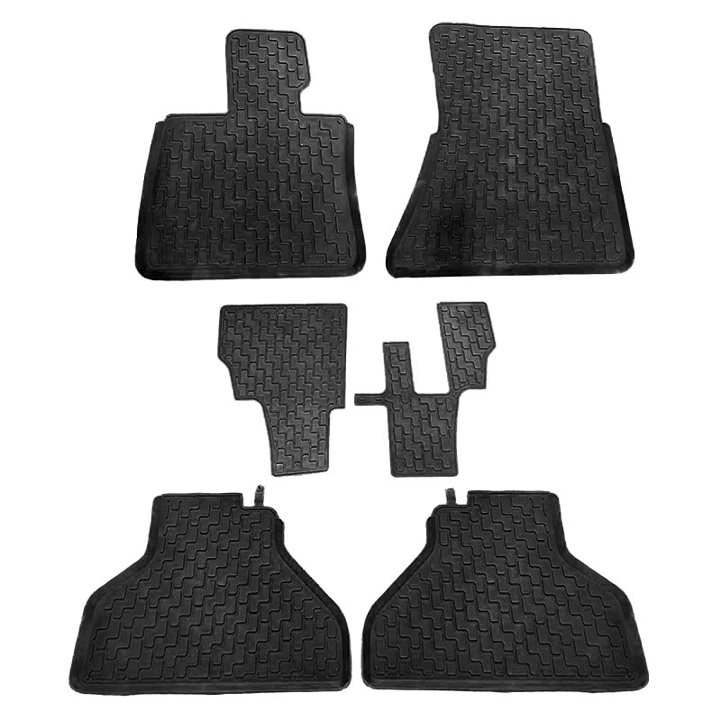 Πατάκια Σκαφάκια 3D Από Λάστιχο Για Bmw X5 E70 07-13 & 7 Θέσιο, F15 13-18 / X6 E71 07-13, F16 15-19 "Star Diamond" 6 Τεμάχια Μαύ