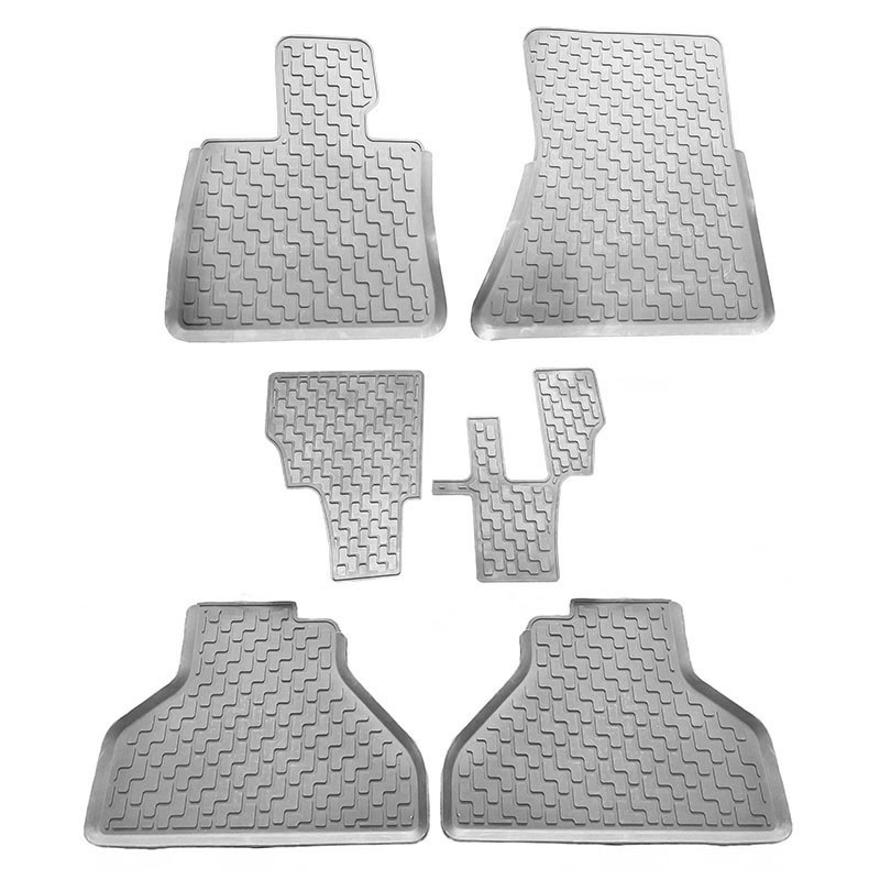 Πατάκια Σκαφάκια 3D Από Λάστιχο Για Bmw X5 E70 07-13 & 7 Θέσιο, F15 13-18 / X6 E71 07-13, F16 15-19 "Star Diamond" 6 Τεμάχια Γκρ