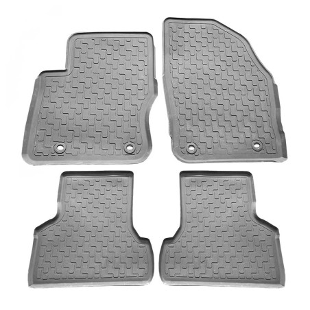 Πατάκια Σκαφάκια 3D Από Λάστιχο Για Ford Focus 2004-2011 "Star Diamond" 4 Τεμάχια Γκρι