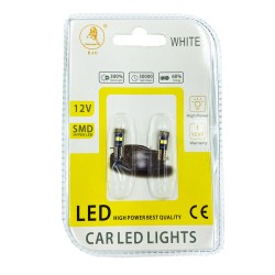 Λάμπες Led T5 12V 6  Smd Hyper Led Canbus 100238 Λευκό Φως 2 Τεμάχια