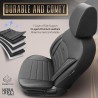 Καλύμματα Αυτοκινήτου Otom Inspire Design Universal Full Δερματίνη Σετ Εμπρός / Πίσω 11 Τεμαχίων Μαύρο Με Γκρι Ραφή INS-3502