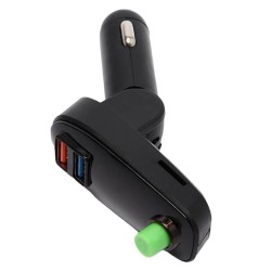 FM Transmitter Με Bluetooth 2 USB Οθόνη LCD Και Τηλεχειριστήριο ALS-A812 12 Volt Μαύρο 1 Τεμάχιο
