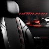 Καλύμματα Αυτοκινήτου Otom Horizon Universal Jacquard / Rachel / Δερματίνη Σετ Εμπρός / Πίσω 11 Τεμαχίων Μαύρο Με Κόκκινο HRZ-18
