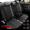 Καλύμματα Αυτοκινήτου Otom Horizon Universal Jacquard / Rachel / Δερματίνη Σετ Εμπρός / Πίσω 11 Τεμαχίων Μαύρο Με Κόκκινο HRZ-18