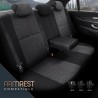 Καλύμματα Αυτοκινήτου Otom Voyager Universal Λινό Ύφασμα / Rachel / Δερματίνη Σετ Εμπρός / Πίσω 13 Τεμαχίων Μαύρο Με Κόκκινο VYG