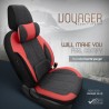 Καλύμματα Αυτοκινήτου Otom Voyager Universal Λινό Ύφασμα / Rachel / Δερματίνη Σετ Εμπρός / Πίσω 13 Τεμαχίων Μαύρο Με Κόκκινο VYG