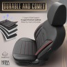 Καλύμματα Αυτοκινήτου Otom Inspire Design Universal Full Δερματίνη Σετ Εμπρός / Πίσω 11 Τεμαχίων Μαύρο Με Κόκκινη Ραφή INS-3503