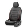 Καλύμματα Αυτοκινήτου Otom Inspire Design Universal Full Δερματίνη Σετ Εμπρός / Πίσω 11 Τεμαχίων Μαύρο Με Κόκκινη Ραφή INS-3503