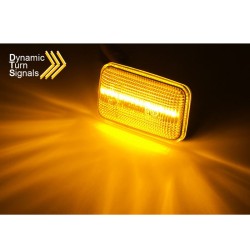 Πλαϊνά Φλας Φτερού Για Audi 100 82-94 / 200 82-91 / Α6 C4 94-97 / 80 91-96 Dynamic  Led White 2 Τεμάχια