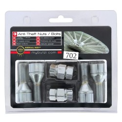Αντικλεπτικά Μπουλόνια Ασφαλείας Butzi Premium Kit 6 pcs Με Μοναδικό Κλειδί-Εργαλείο Type-DD M12x1.25 L28 T17