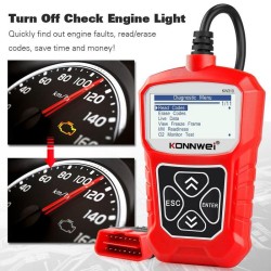 Διαγνωστικό Αυτοκινήτων Ψηφιακό OBDII / EOBD Scanner Konnwei KW310