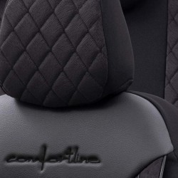 Καλύμματα Αυτοκινήτου Otom Comfortline VIP Design Universal Sued / Rachel / Δερματίνη Καπιτονέ Σετ Εμπρός / Πίσω 11 Τεμαχίων Μαύ