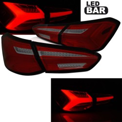 Πισινά Φανάρια Set Για Ford Focus 18-21 Hatchback 3D/5D Led  Κόκκινο/Smoke