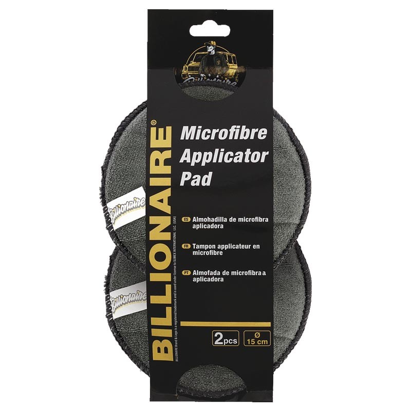 Σφουγγάρια Γυαλίσματος Microfiber Billionaire Applicator Pad 15cm  BLN0545 Γκρι 2 Τεμάχια
