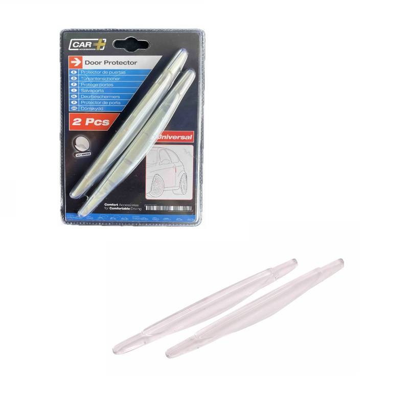 Προστατευτικά Πόρτας / Αποκρουστήρες Car+ 17cm x 1.5cm Διάφανοι 2 Τεμάχια