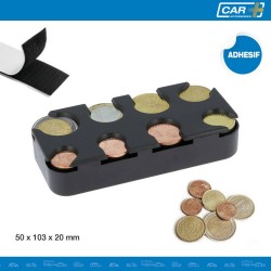 Κερματοθήκη Αυτοκινήτου Car+ Μαύρη 50x103x20mm EURO200