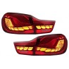 Πισινά Φανάρια Set Για Bmw 4 F32 F33 F36 M4 F82 F83 (2013-03.2019) OLed Dynamic Start Up Κόκκινο/Crystal Vland