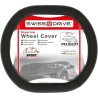 Κάλυμμα Τιμονιού Αυτοκινήτου Ασύμμετρο Double D Swiss Drive Δερματίνη Λείο Μαύρο Κατάλληλο για Μοντέλα Peugeot 2019+