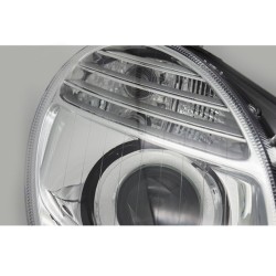 Φανάρι Μπροστινό Δεξί Για Mercedes-Benz E-Class W211 06-09 Χρωμίου Facelift H7/H7 Με Μοτέρ TYC