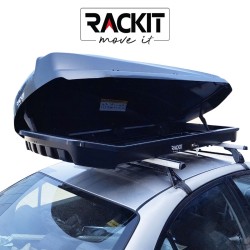 Μπαγκαζιέρα Οροφής Αυτοκινήτου Rackit Star 480lt Μαύρη Γυαλιστερή Με Διπλό Άνοιγμα & Quick Fix Τοποθέτηση