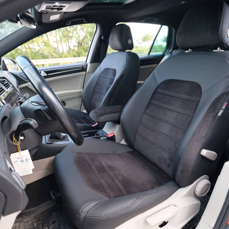 Καλύμματα Αυτοκινήτου Otom Custom Fit Για VW Golf VII (7) 12-20 Sued / Rachel / Δερματίνη Σετ Εμπρός / Πίσω 14 Τεμαχίων Μαύρο 56