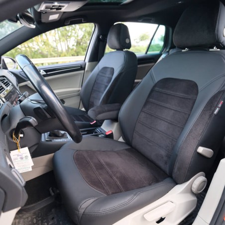 Καλύμματα Αυτοκινήτου Otom Custom Fit Για VW Golf VII (7) 12-20 Sued / Rachel / Δερματίνη Σετ Εμπρός / Πίσω 14 Τεμαχίων Μαύρο 56