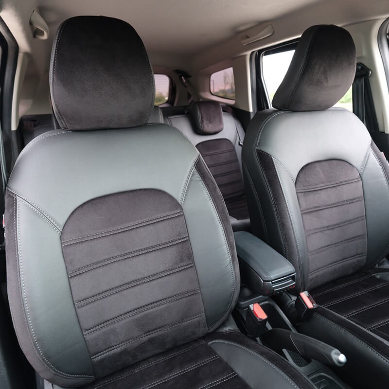 Καλύμματα Αυτοκινήτου Otom Custom Fit Για Dacia Duster 2018-2021 Sued / Rachel / Δερματίνη Σετ Εμπρός / Πίσω 15 Τεμαχίων Μαύρο 3