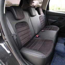 Καλύμματα Αυτοκινήτου Otom Custom Fit Για Dacia Duster 2018-2021 Sued / Rachel / Δερματίνη Σετ Εμπρός / Πίσω 15 Τεμαχίων Μαύρο 3