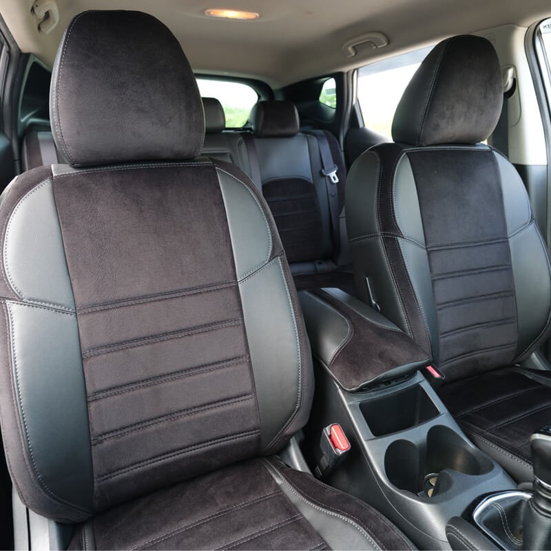 Καλύμματα Αυτοκινήτου Otom Custom Fit Για Nissan Qashqai J11 2014-2021 Sued / Rachel / Δερματίνη Σετ Εμπρός / Πίσω 15 Τεμαχίων Μ