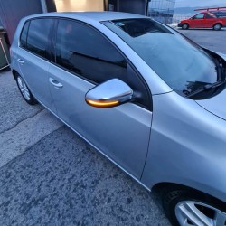 Καπάκια Καθρεφτών Για VW Golf VI (6) 08-12, Touran 10-15 Brushed Aluminium Πάνω-Κάτω Σετ 4 Τεμάχια