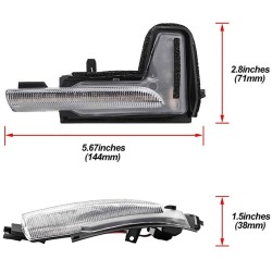 Φλας Καθρέπτη Για Volvo XC60 14+ / XC90 14+ / V90 16+ Led Dynamic Άσπρα 2 Τεμάχια
