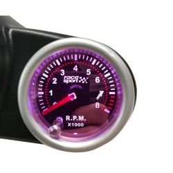 Στροφόμετρο R.P.M. Racesport Mirror Look Φιμέ 52mm Με 7 Χρώματα
