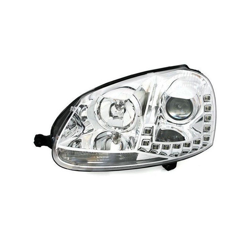 Φανάρια εμπρός led για VW Golf 5 , με λάμπες (Η1/H7) - σετ 2τμχ.