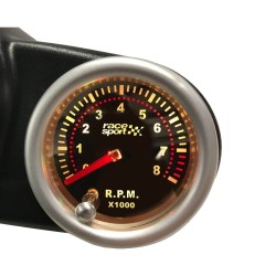 Στροφόμετρο R.P.M. Racesport Mirror Look Φιμέ 52mm Με 7 Χρώματα