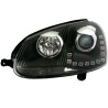Φανάρια εμπρός led για VW Golf 5 , μαύρα , με λάμπες (Η1) - σετ 2τμχ.